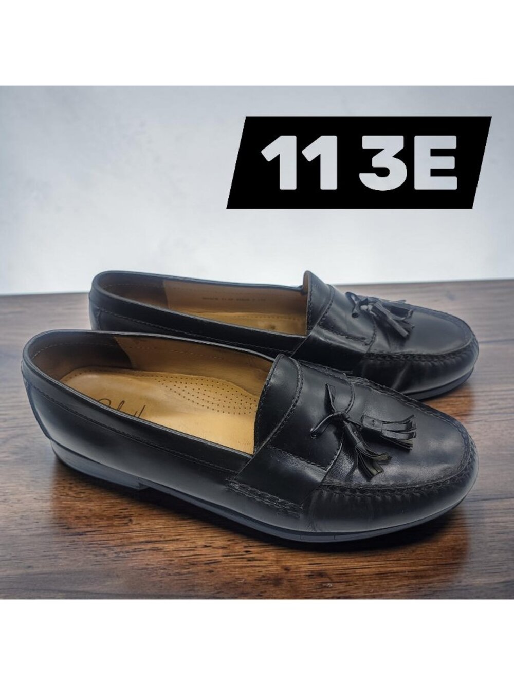 Cole Haan Black Leather Loafers Men's 11  3E 03506 Extra Wide